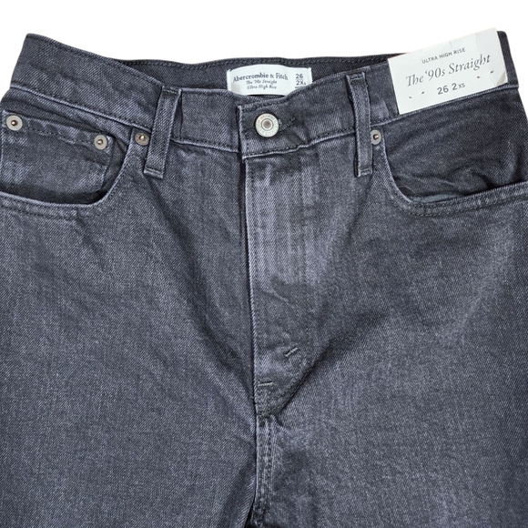 Abercrombie & Fitch The 90's Straight Ultra High Rise Denim Womens 26 Short NWT - Picture 8 of 8
